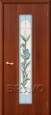 Дверь ламинированная 26Х в цвете Л-11 (ИталОрех) остекленная