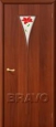 Дверь ламинированная 3П в цвете Л-11 (ИталОрех) остекленная