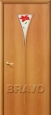 Дверь ламинированная 3П в цвете Л-12 (МиланОрех) остекленная