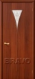 Дверь ламинированная 3Х в цвете Л-11 (ИталОрех) остекленная