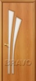 Дверь ламинированная 4С в цвете Л-12 (МиланОрех) остекленная
