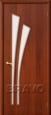 Дверь ламинированная 4С в цвете Л-11 (ИталОрех) остекленная