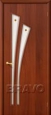 Дверь ламинированная 4Ф в цвете Л-11 (ИталОрех) остекленная