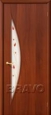 Дверь ламинированная 5П в цвете Л-11 (ИталОрех) остекленная
