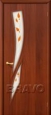 Дверь ламинированная 8П в цвете Л-11 (ИталОрех) остекленная