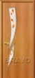 Дверь ламинированная 8П в цвете Л-12 (МиланОрех) остекленная