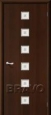 Дверь ламинированная Квадро в цвете Л-13 (Венге) остекленная