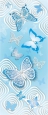 Декоративное панно на флизелине Баттерфляй голубой