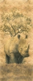 Декоративное панно на флизелине Носорог