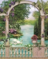 Декоративное панно на флизелине Райский сад 1