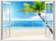 Фотопанно DIVINO Decor Окно на пляж В1-100