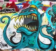 Фотообои DIVINO Decor Граффити осьминог В1-025