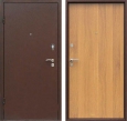 Металлическая входная дверь (коричневая/бежевая)