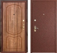 Металлическая входная дверь (бежевая/коричневая)