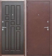 Металлическая входная дверь (черная/коричневая)