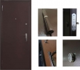 Металлическая входная дверь (коричневая)