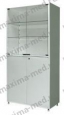 Шкаф медицинский металлический ШМ-02 МСК-648.02 (400*800*1750) верх-стекло, низ-металл