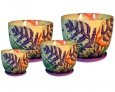 Горшки для цветов керамические в комплекте «Барилка» Листья