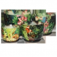Горшки для цветов керамические в комплекте «Барилка» Тропика