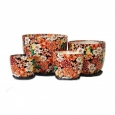 Горшки для цветов керамические в комплекте «Барилка» Осенние цветы