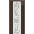 Дверь ДО Стиль Фиеста (белое) с рисунком лилия