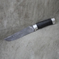 Охотничий нож Н2-Турция из нержавеющего дамаска, кожа наборная, дюраль