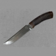 Охотничий нож Н3 из нержавеющего дамаска, кожа наборная, текстолит