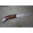 Нож подарочный Н27 из контрастного дамаска, литье «Пума»