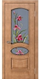 Дверь натуральный шпон ДО НИМФА ИРИС ВИТРАЖ