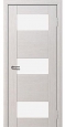 Дверь натуральный шпон ДО ГИАДА 3 БЕЛОЕ СТЕКЛО