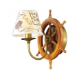 Бра E14 40W 220V ROTAR 2769/1W ODL15 337 бронзов/дерево/абажур ткань