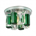Встраиваемый светильник IP20 G9 40W 220V CARAMEL 3 369357 NT09 218 хром/прозрачно-зелёный