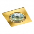 Встраиваемый ПВ светильник GX5.3 50W 12V QUADRO 369107 NT09 277 матовое золото