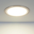 Встраиваемый потолочный светодиодный светильникDLR006 12W 4200K PS/N перламутровый серебро/никель