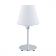 Наст. лампа DAMASCO 1, 1х60W(E14), ?145, H300, сталь, хром/опловое стекло, белый