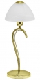 Настольная лампа MILEA, 1X60W (E14), H430, латунь/алебастр белый
