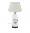 Настольная лампа ROSSEDAL, 1х40W(E27), ?300, H440, cтекло, белый/текстиль, кремовый