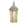 Настольная лампа KINGHORN, 1x60W (E27), ?155, H405, сталь, дерево, серебряный/стекло