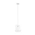 Подвес FONDARELLA, 1х60W(E27), ?240, сталь, хром/текстиль, белый