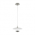 Светодиод. подвес TORONJA, 1х5,3W(LED), ?220, H1500, сталь, никель матовый, глянцевый белый