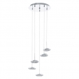 Светодиодная люстра TARUGO, 5х4,5W (LED), ?350, сталь, хром/пластик