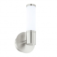 Светодиодное бра PALMERA 1, 1x4,5W (LED), L125, H270, IP44, сталь, никель матовый/опаловое стекло