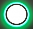 Светильник с зеленой подсветкой luxwel 1*18+6W LED круглый