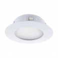Светодиод. встраиваемый светильник PINEDA, 1х12W(LED), ?102, пластик, белый