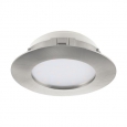 Светодиод. встраиваемый светильник PINEDA, 1х12W(LED), ?102, пластик, никель матовый