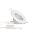 Светодиодный точечный светильник TH-100-7W Теплый белый d100 мм (Белый корпус) - 525lm