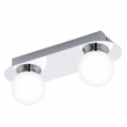 Светодиодный настен.-потол. светильник MOSIANO, 2x 3,3W (LED), IP44, L300, хром/опаловое стекло