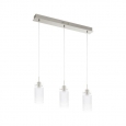 Светодиодный подвес MELEGRO, 3х6W (LED), L660,  никель/сатиновое стекло, белый