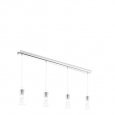 Светодиодный подвес PANCENTO, 4х5W (LED), L1030, сталь, хром/пластик