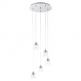 Светодиодный подвес PANCENTO, 5х4,5W (LED), ?350, сталь, хром/пластик